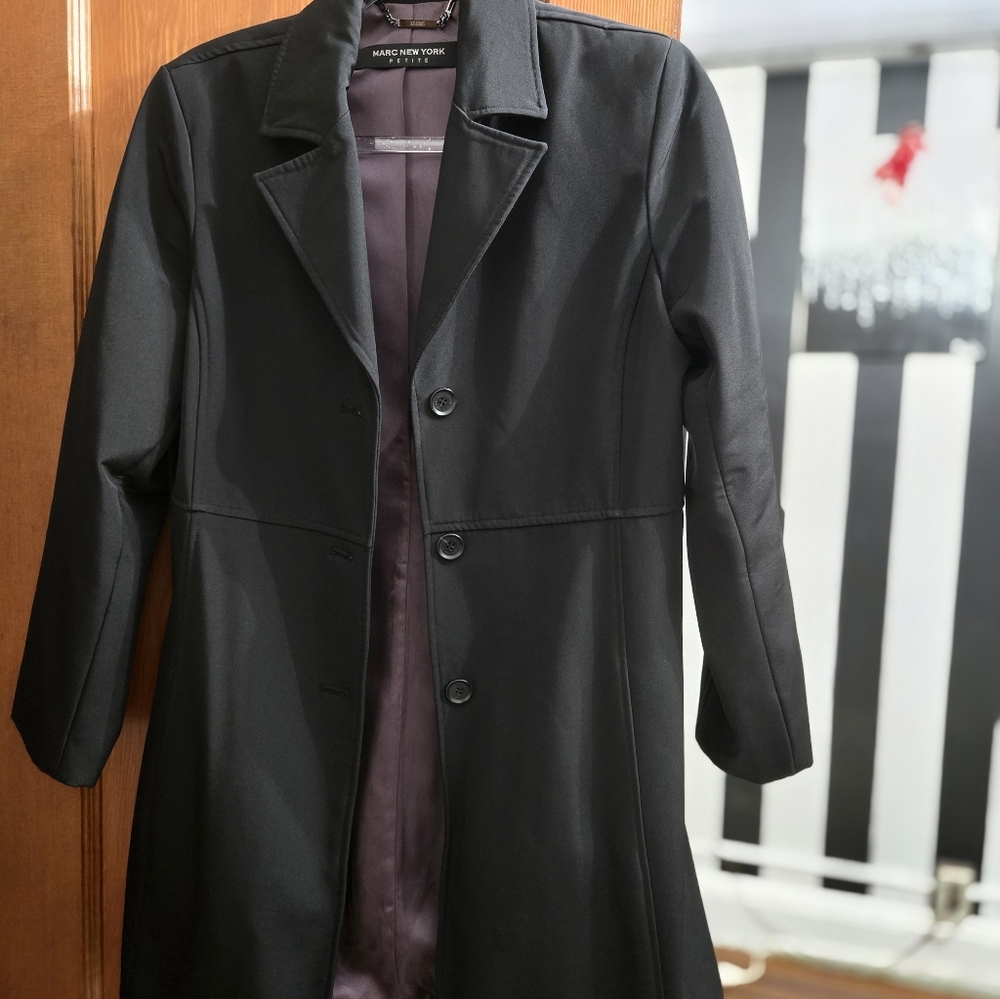Marc New York Black Trench Coat for Women